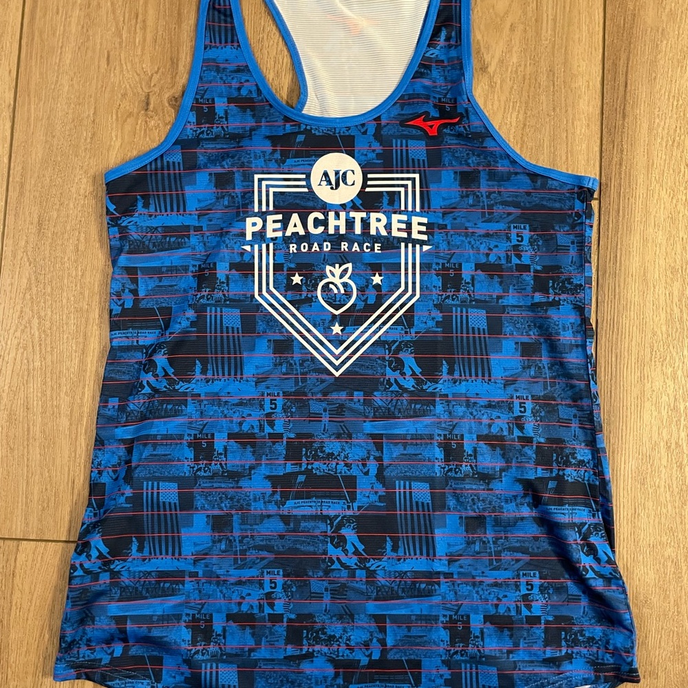Mizuno Blue and Black Peachtree Road Race Tank Top - never worn